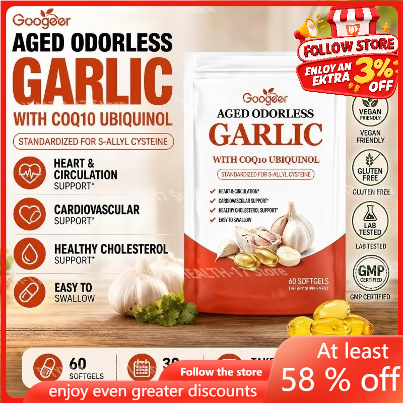 Googeer Aged Odorless Garlic S - Coq10 Ubiquinol Softgel 评论和价格