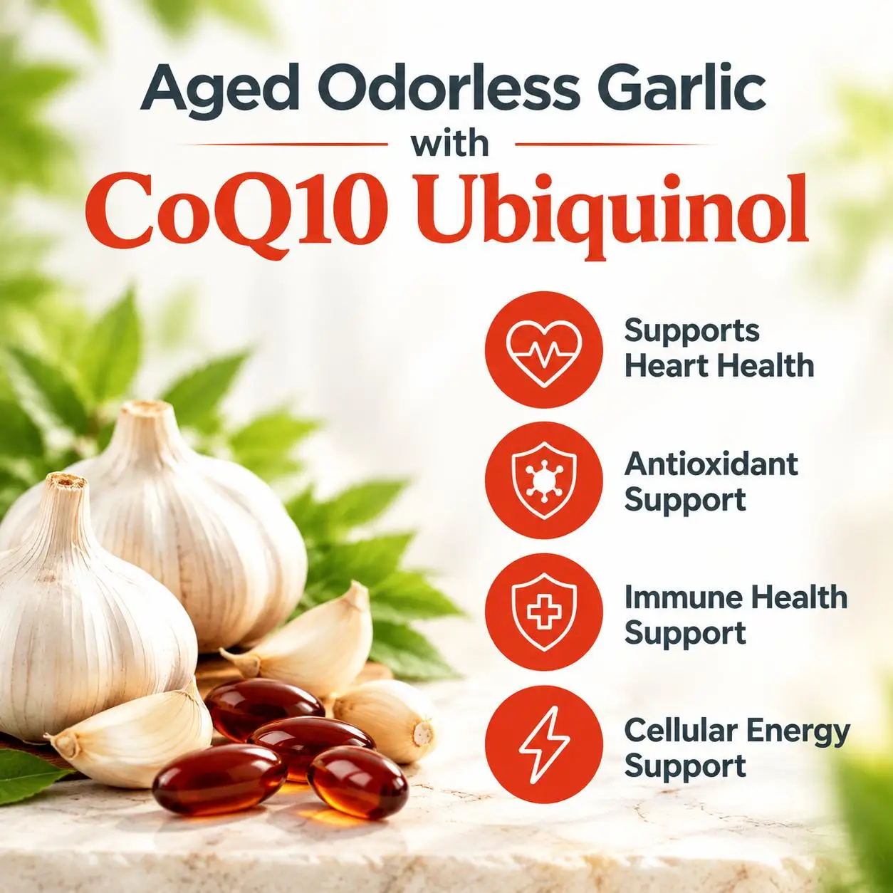 Odorless Aged Garlic Softgels  - Coq10 Ubiquinol Softgel 评论和价格