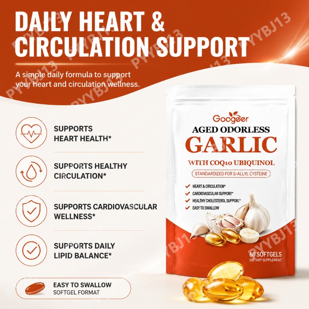 Googeer Aged Odorless Garlic E - Coq10 Ubiquinol Softgel 评论和价格